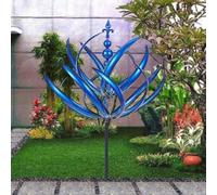 Mulino a vento da giardino in metallo, girandola a vento da giardino, in ferro battuto, facile da montare, per patio, portico, sentiero, piscina, cortile, giardino, garage (90 cm) ()