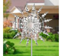 Mulino a Vento in Metallo, Girandola a Vento da Giardino Unico e Magico, 3D Wind Spinner con Paletto da Giardino, Spinner da Giardino All'aperto per Terrazze, Prato