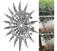 Mulino a vento in metallo unico e magico,Scacciaspiriti per esterni,Girandola giardino uccello,Giardino Vento Spinner Decorazione Paravento