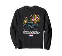 Mulino a Vento Olandese Tulip Fields Paesi Bassi Spring Flowers Bike Felpa