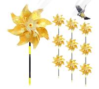 Mulino a Vento Riflettente, 10 Pezzi Repellente per Uccelli Girandole, Girandole per Uccelli Repellenti, Repellente per Uccelli Riflettente, Protect Giardino Frutteto House (C)