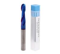 Mulino all'estremità del naso a sfera, pezzi di router CNC a gambo 1/4 di pollice con rivestimento nano blu, mulino in carburo per legno di plastica e strumenti di incisione di