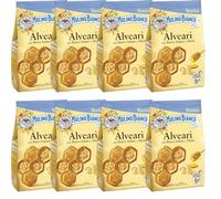 Mulino Bianco Alveari Biscotti Frollini con Burro Salato e miele 300g [BOX con 8 Confezioni]