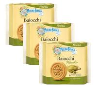 MULINO BIANCO Baiocchi Pistacchio - biscotti con ripieno al pistacchio 168g x 3 parcelle