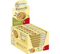 Mulino Bianco Biscotti Baiocchi al Pistacchio, Biscotti con Pistacchio e Pastafrolla Ideali per Colazione o Merenda, Senza Olio di Palma, Confezione da 42 Monoporzioni da 28g