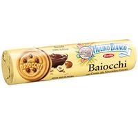 Mulino Bianco Biscotti Baiocchi con Crema alla Nocciola e Cacao per Colazione e Snack Dolce per la Merenda - 168 gr