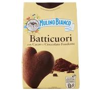 Mulino Bianco Biscotti Frollini Batticuori con Cacao e Cioccolato, Senza Olio di Palma, Colazione Ricca di Gusto, 350 g
