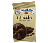 Mulino Bianco Biscotti Frollini Chicche con Crema al Cacao, Colazione Ricca di Gusto, 200 gr