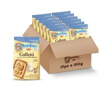 Mulino Bianco Biscotti Frollini Galletti, 12 Pack da 350 g con Latte Fresco 100% Italiano, Senza Olio di Palma, Colazione Ricca di Gusto
