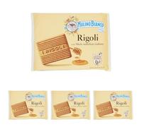 Mulino Bianco Biscotti Frollini Rigoli con Miele Italiano, Perfetti per la Colazione- 800 g (Confezione da 4)