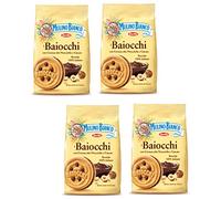 Mulino Bianco Biscotti Baiocchi con Crema alla Nocciola e Cacao, Colazione Ricca di Gusto - 260 gr