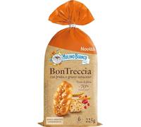 Mulino Bianco Bontreccia Pane Integrale con Mirtilli Rossi e Scorze di Arancia e Grano Saraceno 225g - Novità 2023