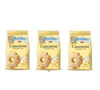 Mulino Bianco Canestrini, Biscotti con Zucchero, Confezione da 3 x 200g,+ key smarter italy shop service