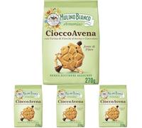 Mulino Bianco Cioccoavena Biscotti Senza Zuccheri Aggiunti con Farina di Fiocchi d'Avena, Cioccolato e Maltitolo, Fonte di Fibre, Biscotti Senza Zucchero, Mulino Armonia, Confezione 270g