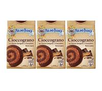 MULINO BIANCO Cioccograno Biscotti italiani a base di farina integrale e cioccolato fondente 330g x 3 parcelle (Cioccograno, x3)