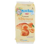 Mulino Bianco Cornetti con Confettura di Albicocche 100% Italiane - 6 brioches - 300 g