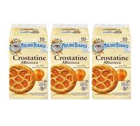 MULINO BIANCO Crostatine Albicocca - Pasticceria italiana, mini crostate di albicocche 400g x 3 parcelle (Albicocca, x3)