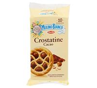 Mulino Bianco Crostatine con Crema al Cacao e Nocciole - Colazione e Snack Dolce per Merenda - 10 Crostatine (400 g)