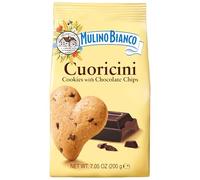 Mulino Bianco Cuoricini - Biscotti di pasta frolla a forma di cuore con gocce di cioccolato, 567 g (confezione da 3)