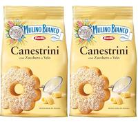 Mulino Bianco Dolcetti Canestrini, Biscotti Frollini con Zucchero a Velo, Burro e Uova Fresche, 200 g (Confezione da 2)