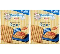 Mulino Bianco Fette Biscottate Rigate, Senza Olio di Palma, Ideali da Spalmare, 315 g (Confezione da 2)