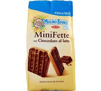 Mulino Bianco MiniFette Ricoperte di Cioccolato a Latte, Mini Fette Con Farina di Frumento 90g