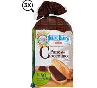 Mulino Bianco Pane + Cioccolato 3 Confezioni da 300g [900g] - Merenda Golosa