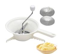 Mulino da cibo per conserve con 3 dischi macinati Macinteri alimentari di plastica Manuale Mulino arrugginito per di pomodoro, di mela, formaggio, insalata, verdura, frutta