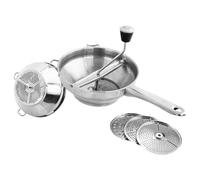 Mulino da cibo per conserve - Pressa di in acciaio inossidabile Ricer, strumento da cucina con manico | Macchina per salsa di salsa di pomotos ergonomica per preparazione di mele per purea di