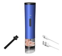 Mulino di pepe elettrico portatile-Smerigliatrice con una mano automatica | Crusher di spezie a batteria per sale, grani di pepe, cumino, strumento di cottura della cucina, accessorio per tavolo da pr
