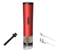 Mulino di pepe elettrico portatile-Smerigliatrice con una mano automatica | Crusher di spezie a batteria per sale, grani di pepe, cumino, strumento di cottura della cucina, accessorio per tavolo da pr