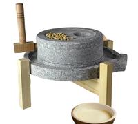 Mulino di Pietra Manuale, Mulino Per Cereali Secchi E Umidi, Macinino A Mano Per Cereali Da Cucina Per La Casa, Mulino di Pietra con Base in Legno, Per Fagioli Chicchi di Caffè(20x30cm/7.9x11.8in)