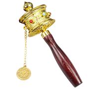 Mulino di preghiera buddista: 100% fatto a mano in Tibet, mulino di preghiera di rame di qualità superiore con pergamena di Mantra, mantra del cuore di Avalokiteshvara, scritti religiosi di Banclando