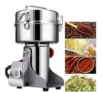 Mulino elettrico for cereali da 2000 g, polverizzatore in acciaio inossidabile, for erbe secche, cereali, spezie, caffè e mais