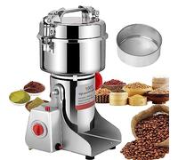 Mulino Elettrico per Cereali 1000g Macinacaffè Elettrico in Acciaio Inox Grinder per Cereali Elettrico 3200W Macinatutto per Spezie Cereali Erbe Caffè