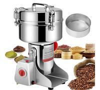 Mulino Elettrico per Cereali 1500 g Macinacaffè Elettrico in Acciaio Inox Grinder per Cereali Elettrico 4000 W Macinatutto per Spezie Cereali Erbe Caffè (1500g 4000W)