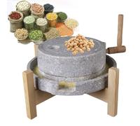 Mulino for cereali manuale in granito | Smerigliatrice manuale a pietra di dimensioni multiple for cereali, fagioli, spezie: uso a secco e umido(9.8x13.7in)