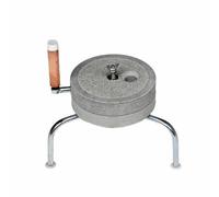Mulino for cereali manuale in pietra calcarea e legno | Diverse dimensioni for macinare ingredienti alimentari: smerigliatrice manuale(26cm)