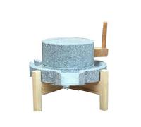 Mulino in pietra for uso domestico ispessito 20-30 cm con telaio in legno Macchina tradizionale for spaghetti di riso Macchina for tofu al latte di soia Uso domestico