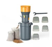 Mulino per cereali elettrici, grano miller | Mulino per spolverare ad alta velocità 1000 W con imbuto - Mulino per cereali regolabile di spessore commerciale, 300 Kg/H, per grano secco, avena, mais, L