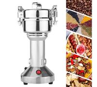 Mulino per Cereali, macinacaffè Elettrico Commerciale, macinacaffè in Acciaio Inossidabile, polverizzatore, macinacaffè a Secco, Macchina per macinare Rapidamente Tutti i Tipi di Alimenti disidratati