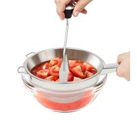 Mulino per verdure manuale con manico in acciaio inox con 3 dischi abrasivi, per salsa di pomodoro, purè di patate, gelatina, marmellata
