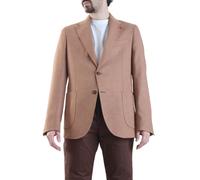 Mulish giacca blazer monopetto con trama spigata marrone nocciola 54