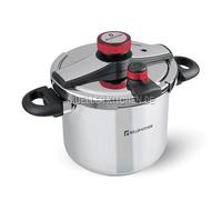 Muller Kitchen - Pentola a pressione rapida (acciaio inox, base a induzione, due impostazioni di pressione, valvola di rilascio rapido di pressione, facile apertura) (10 l)