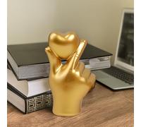 Mulomir Statua gesto d'amore, scultura a forma di cuore a forma di mano, decorazione per la casa, statuette astratte con gesti, decorazioni per tavolini da caffè