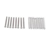 MULOUTSPO 8 pezzi M3x30MM Pick-up per chitarra elettrica di Humbucker Reglage altezza vite e molla - argento
