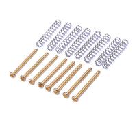 MULOUTSPO 8 pezzi M3x30MM Pick-up per chitarra elettrica di Humbucker regolazione altezza vite e molla - oro