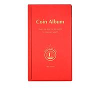 MULOVE 180 buste per album da collezione di monete, album da collezione adatto per diametro di monete di immagazzinaggio inferiore a 4,4 cm, rosso