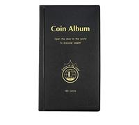 MULOVE Album per collezionisti di monete da 180 tasche, 50 pezzi, per collezionisti di monete da 50 pezzi, adatto per monete di diametro inferiore a 1,66 cm (nero)