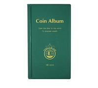 MULOVE Album porta monete con 180 tasche, 50 pezzi, per collezionisti di monete da 50 pezzi, adatto per monete di diametro inferiore a 1,66 cm (verde)